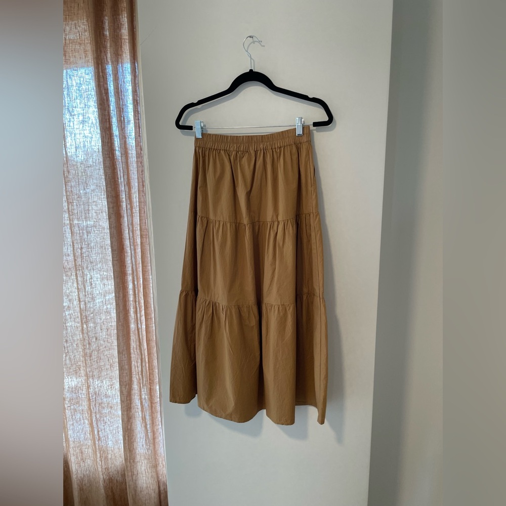 Tan Tiered Skirt